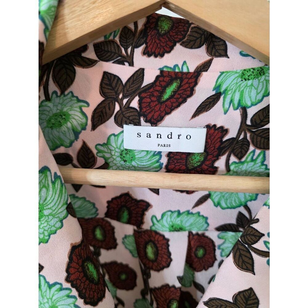 Sandro Paris Arum Shirt Jacket Top Fr 2, US 6 / M NWT - Picture 5 of 10